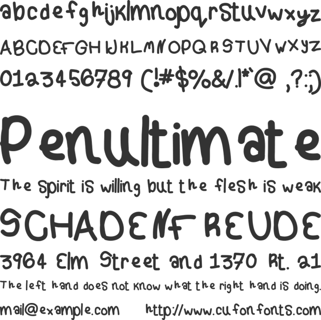 BeautifulDay font preview