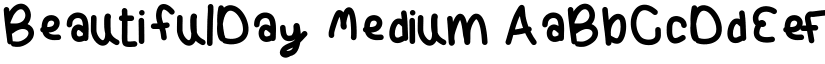 BeautifulDay Medium font