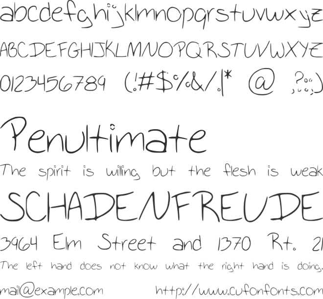 School_Writing font preview
