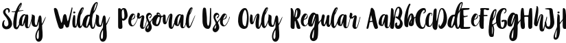 Stay Wildy Personal Use Only font download