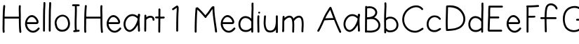 HelloIHeart1 Medium font