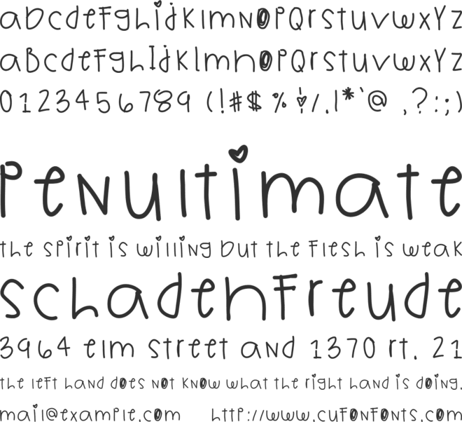 ChildsWish font preview