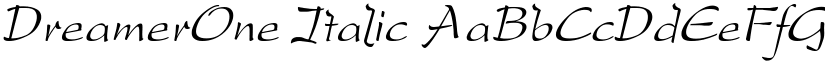 DreamerOne Italic font