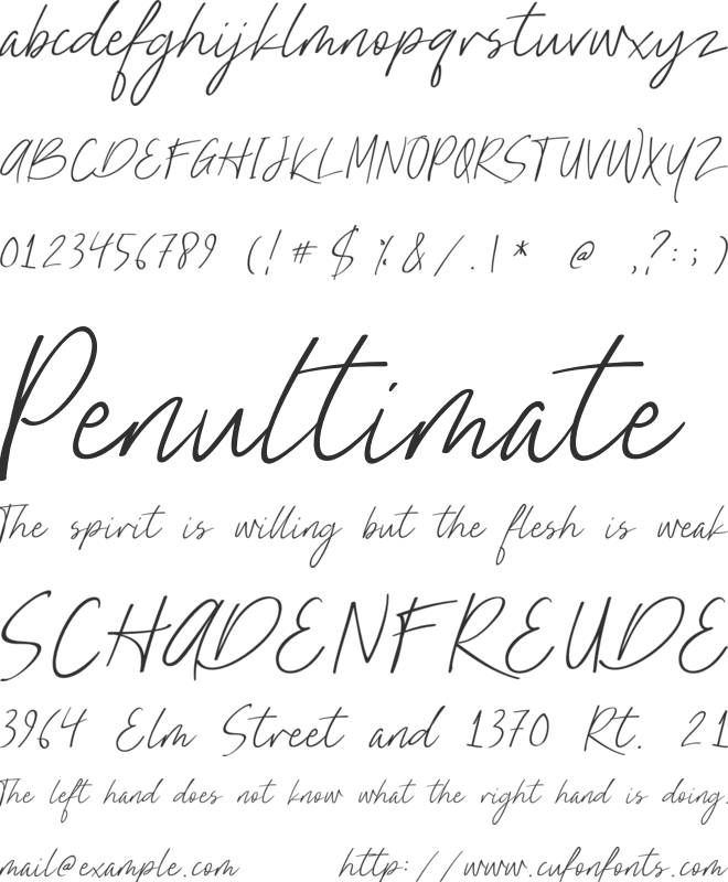 Nathallie demo font preview