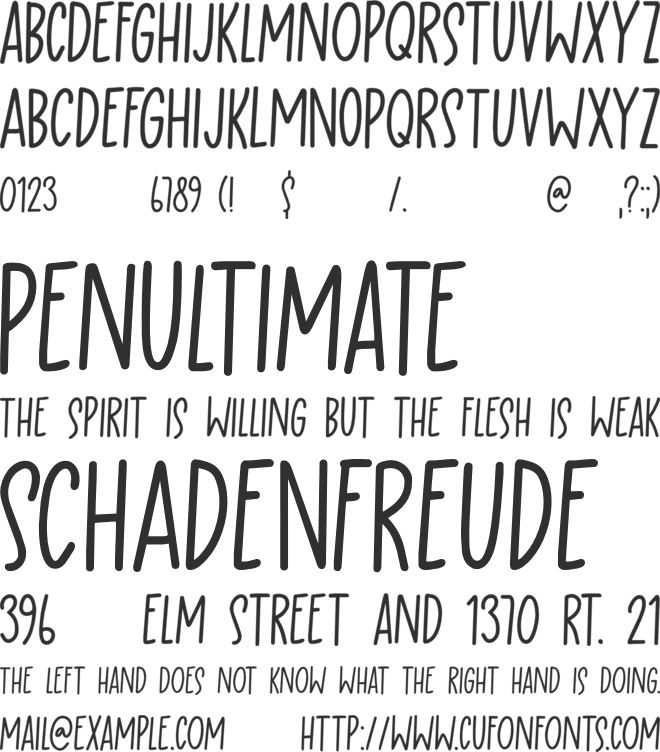 Rearview Mirror DEMO font preview