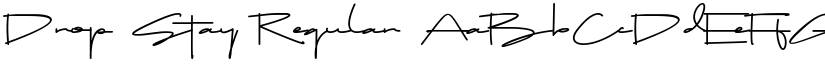 Drop Stay Regular font