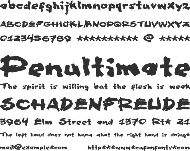 Famous Fromage font preview