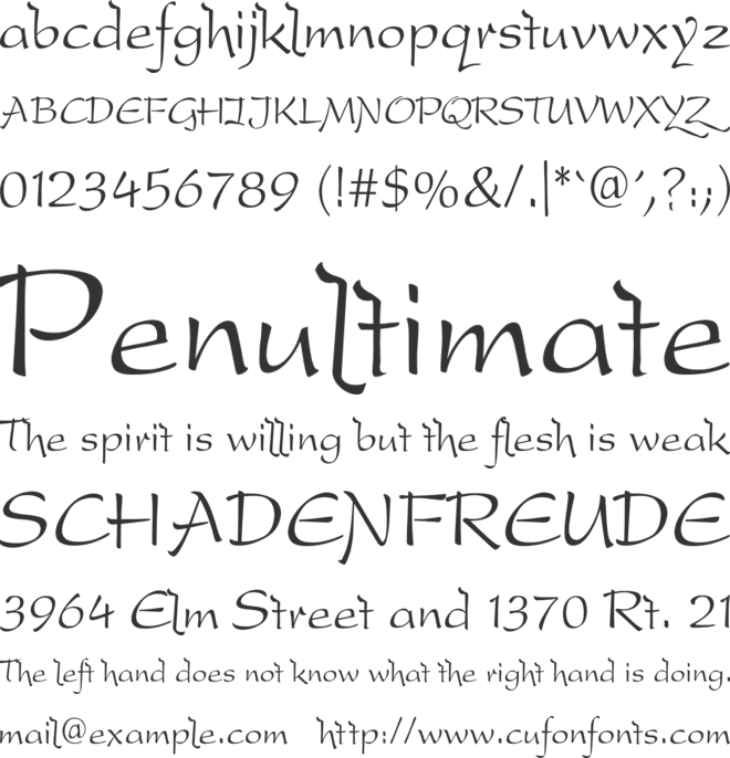DreamerOne font preview