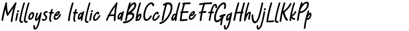 Milloyste Italic font