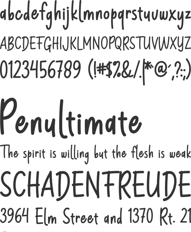 Milloyste font preview