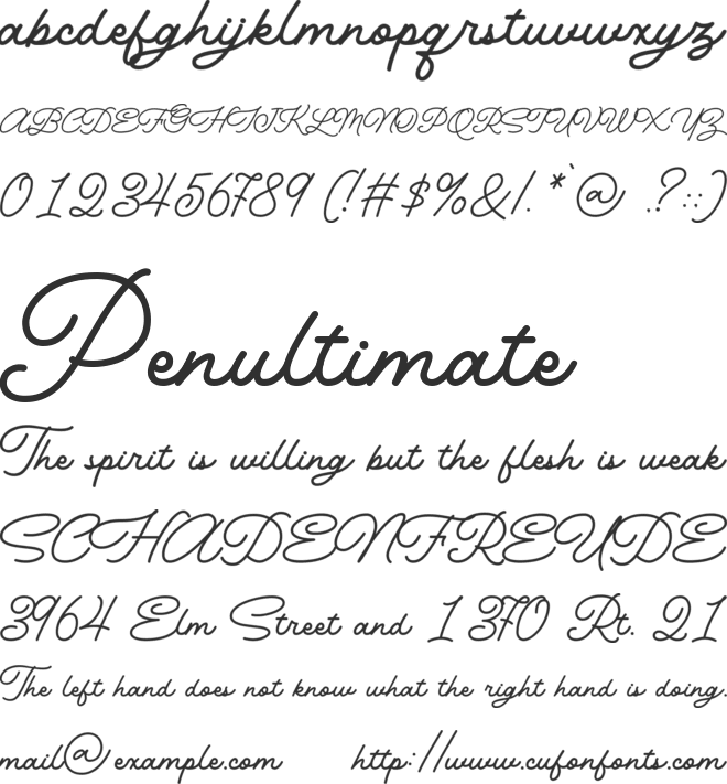 Kinderline Script DEMO font preview