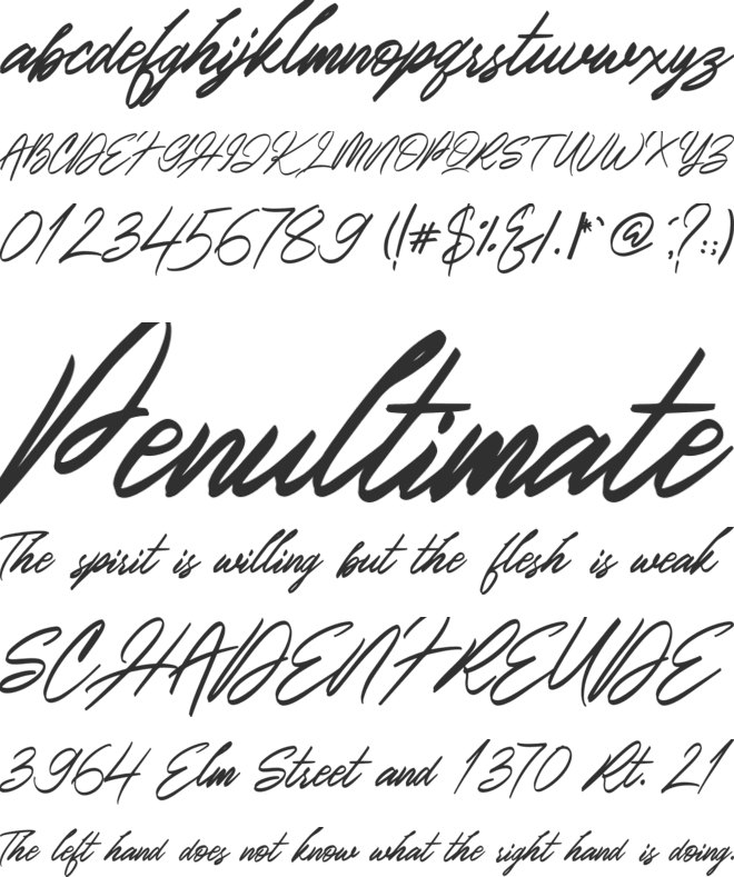 Italian Horskey Demo font preview