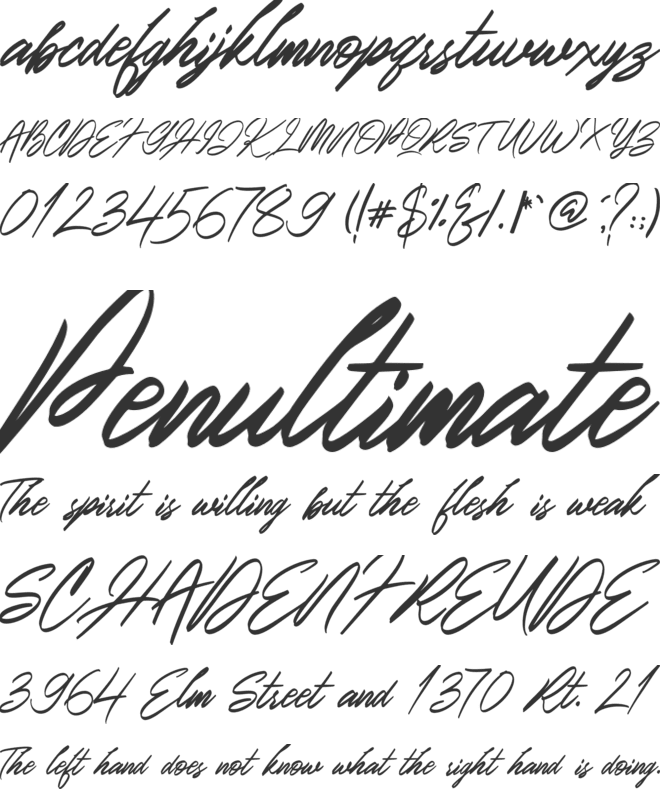 Italian Horskey Demo font preview