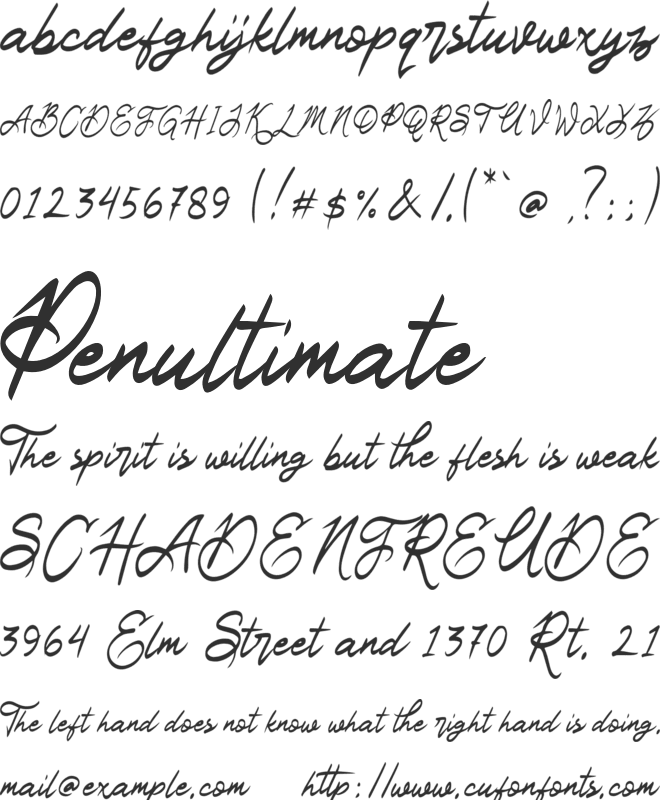Bad Ride font preview