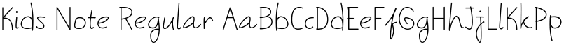 Kids Note Regular font
