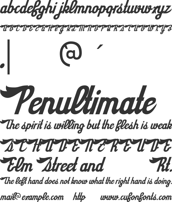 Sloe Gin Rickey font preview