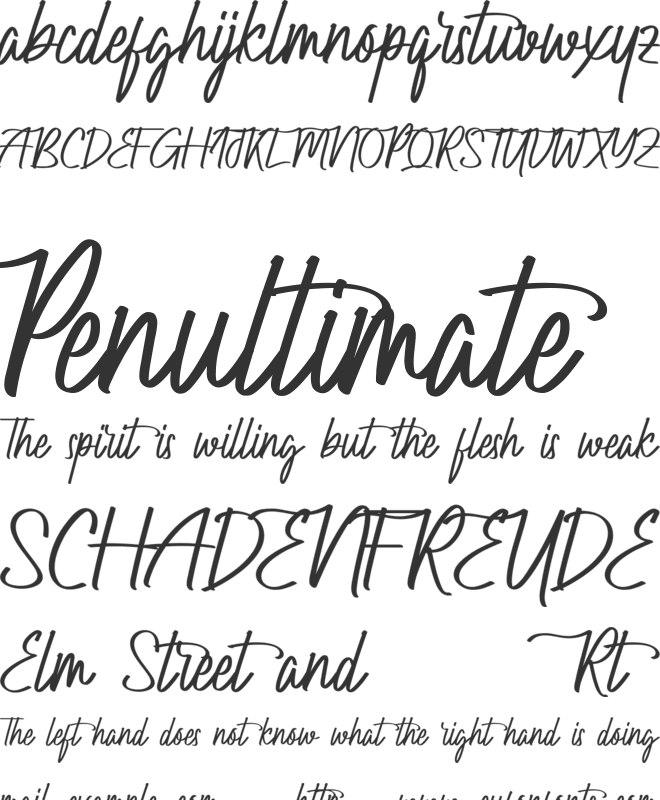 Nailmads Demo font preview