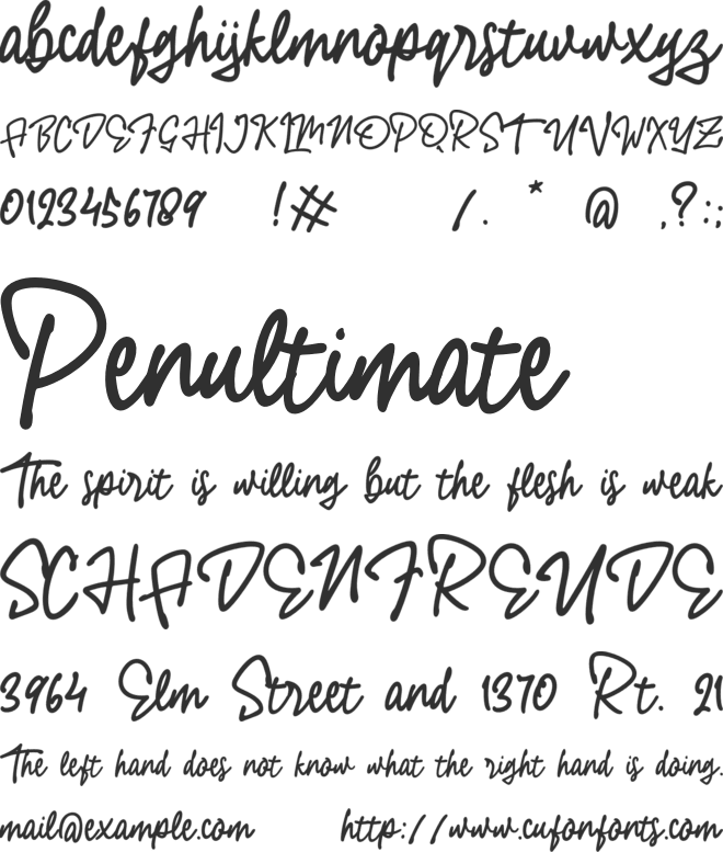 Donthank DEMO font preview