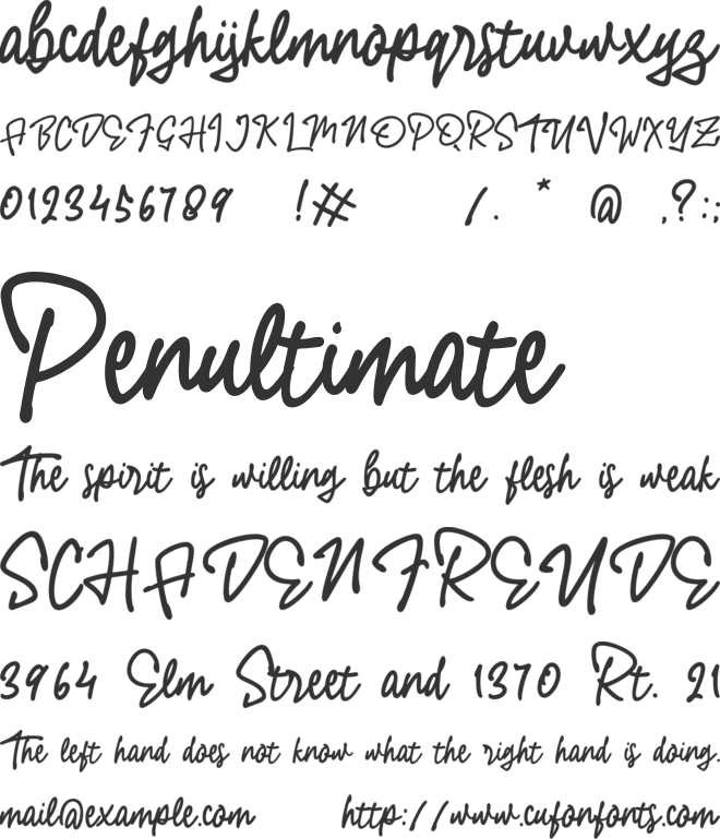 Donthank DEMO font preview