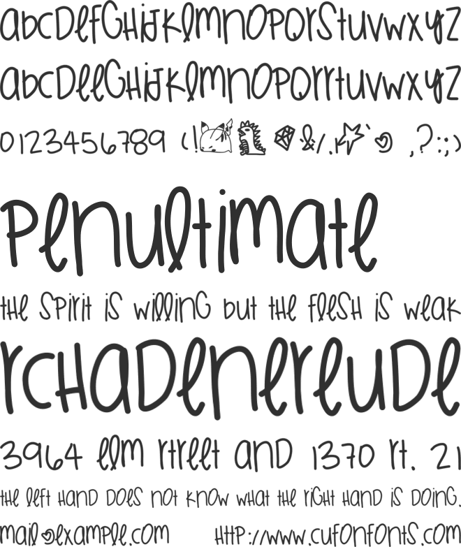 JuicyWatermelons font preview