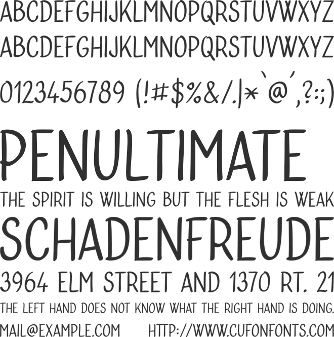 Bublina the Dog font preview