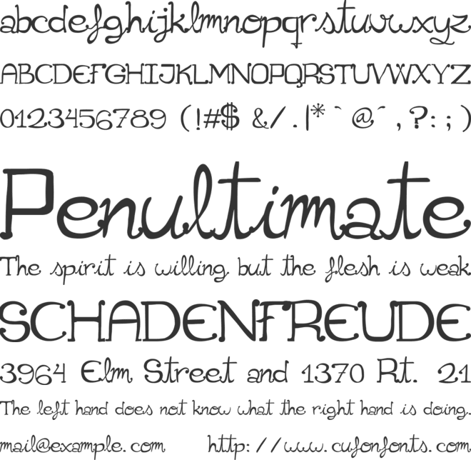 Cuqueta font preview
