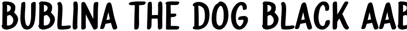 Bublina the Dog Black font