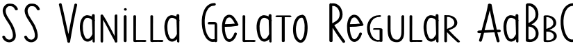 SS Vanilla Gelato Regular font
