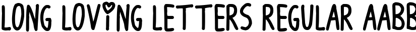 Long Loving Letters Regular font