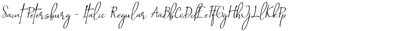 Saint Petersburg - Italic Regular font