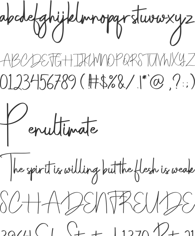Darkwell DEMO font preview