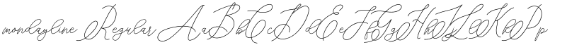 mondayline Regular font