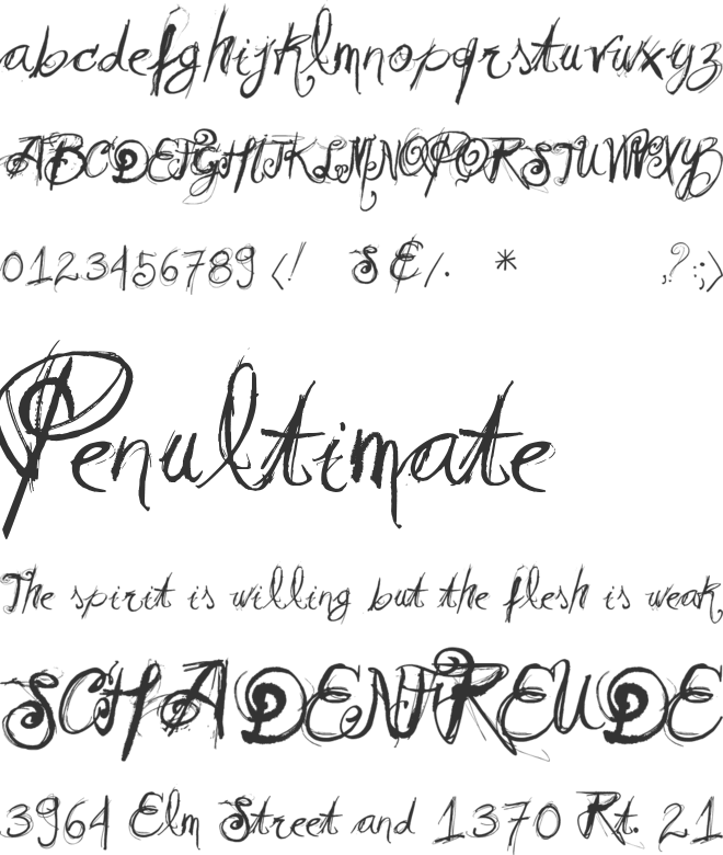 Vtks Relaxing Blaze font preview