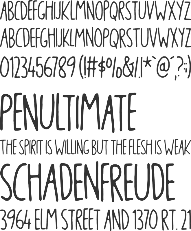 Blikfang DEMO font preview