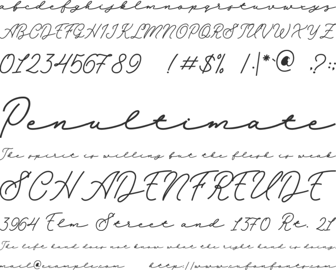 Melania Monoline DEMO font preview