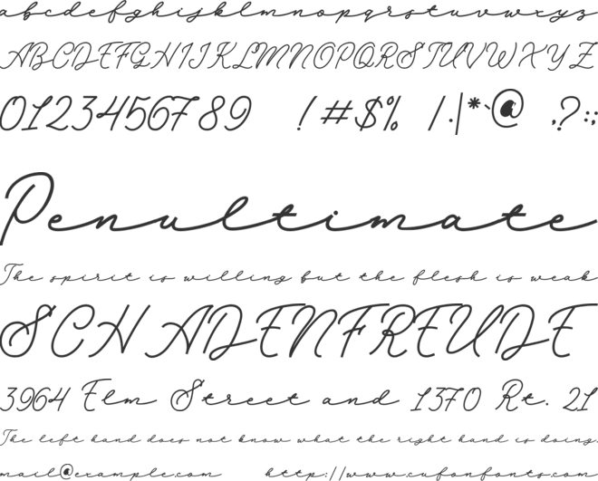 Melania Monoline DEMO font preview
