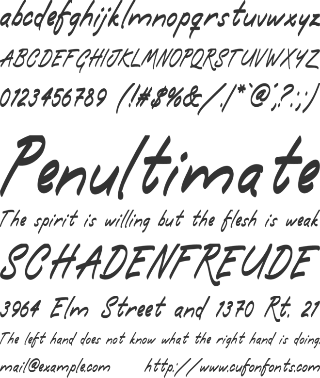 Blueflare font preview