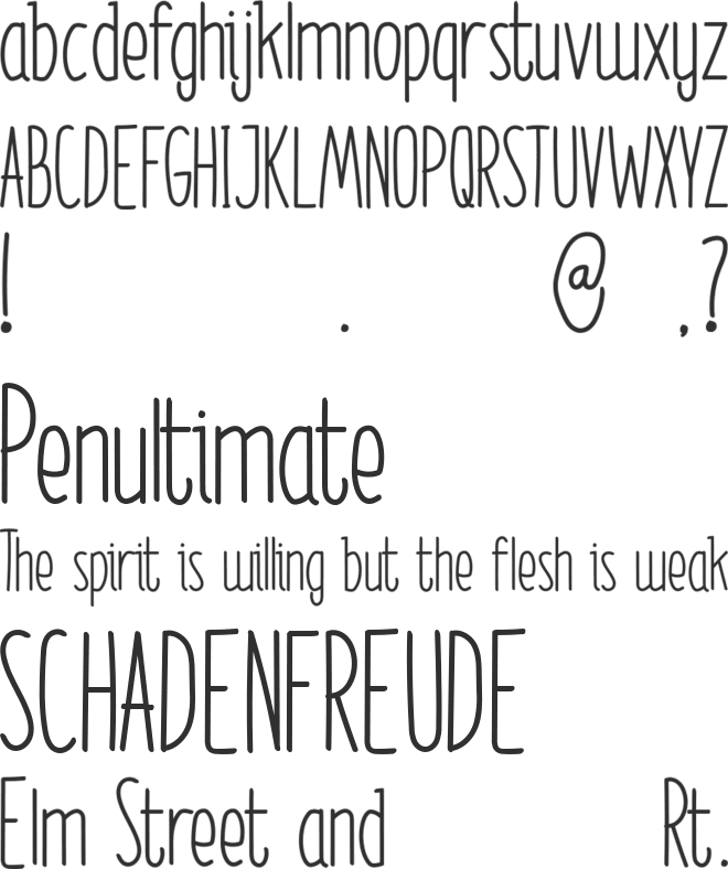 Poetry font preview