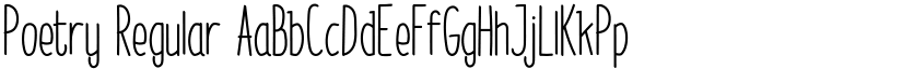 Poetry Regular font