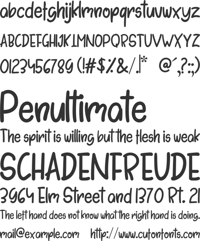 Dellicious Strawberry font preview