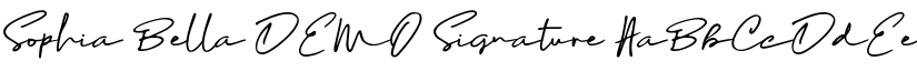 Sophia Bella DEMO Signature font