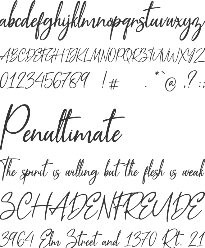 Metal Pen font preview