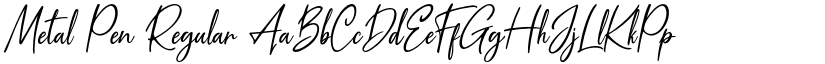 Metal Pen Regular font