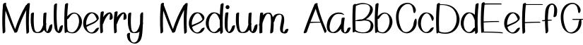 Mulberry Medium font