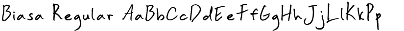 Biasa Regular font