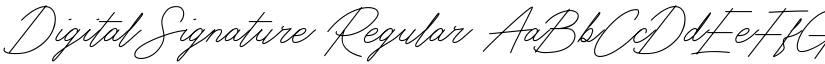 Digital Signature Regular font