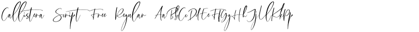 Callistera Script Free Regular font