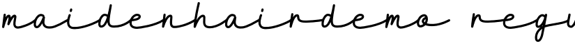 MaidenhairDEMO Regular font