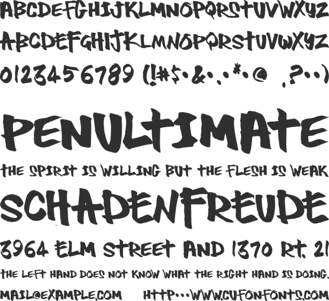 Thug font preview