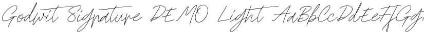 Godwit Signature DEMO Light font